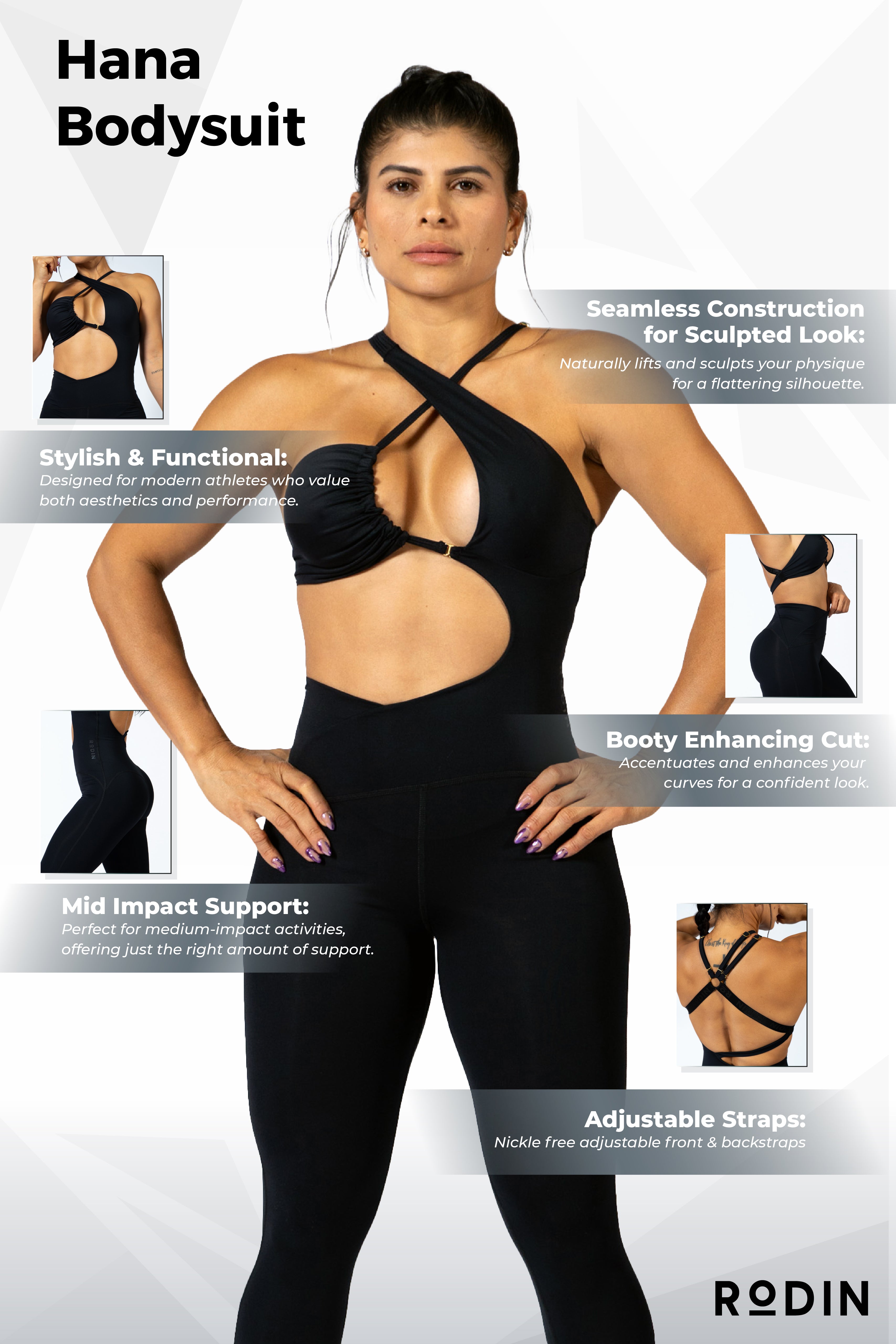 Hana - Medium Compression Long Bodysuit – RODIN Fitness