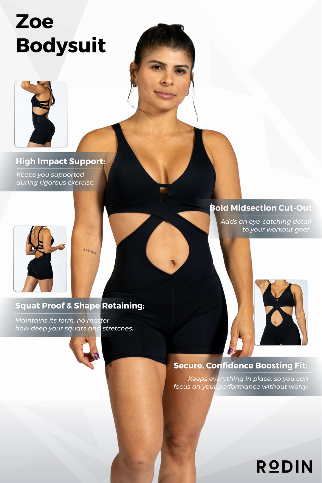 Zoe  - Medium Compression Short Bodysuit